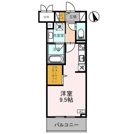 D-レジデンス椿・幸町(ワンルーム/3階)の間取り写真
