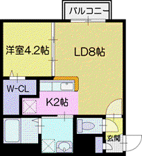 SORTE117(1LDK/5階)の間取り写真