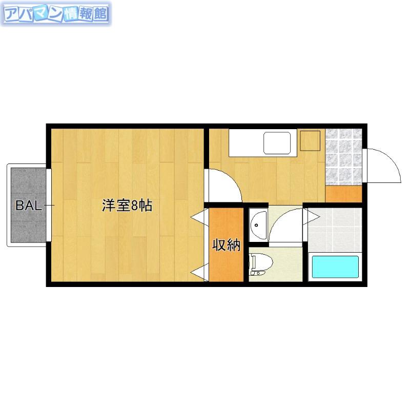 マスエハウス(1K/2階)の間取り写真