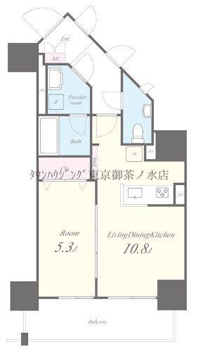 ROOTS BUNKYO OTOWA(1LDK/5階)の間取り写真