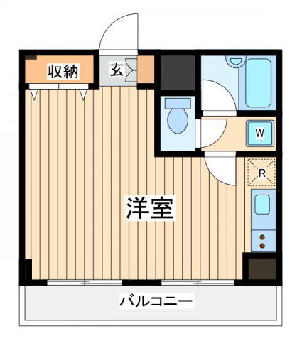 ラ・レジダンス・ド・鷺沼(ワンルーム/2階)の間取り写真