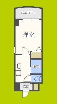 HOPECITY天神橋(1K/7階)の間取り写真