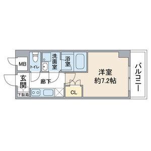 VANCOUVER1118大曽根(1K/6階)の間取り写真