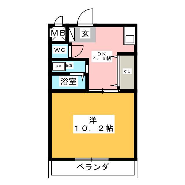ANNEX 中津川(1DK/1階)の間取り写真