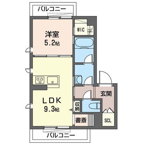 エスタシオン(1LDK/3階)の間取り写真