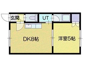 エデン柏木(1LDK/2階)の間取り写真