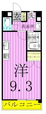 アーク松の木通(ワンルーム/4階)の間取り写真