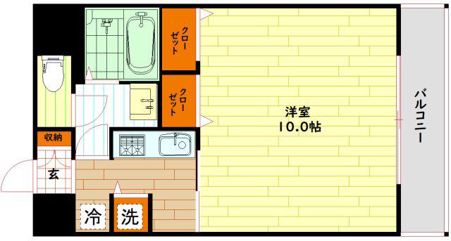 フィオーレ都島北(1K/3階)の間取り写真