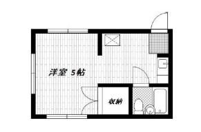 ホワイトヒルズ(ワンルーム/1階)の間取り写真