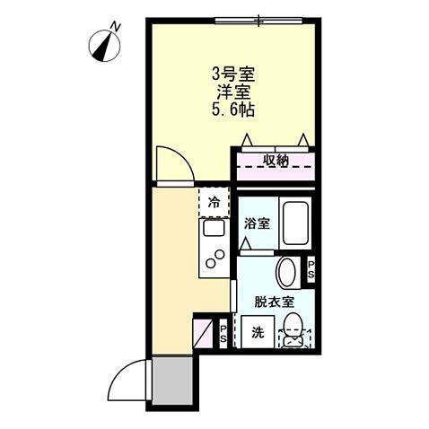ベイルームグラシア海老名(1K/1階)の間取り写真