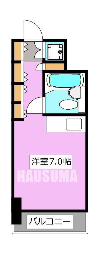 朝日プラザ東池袋(ワンルーム/1階)の間取り写真