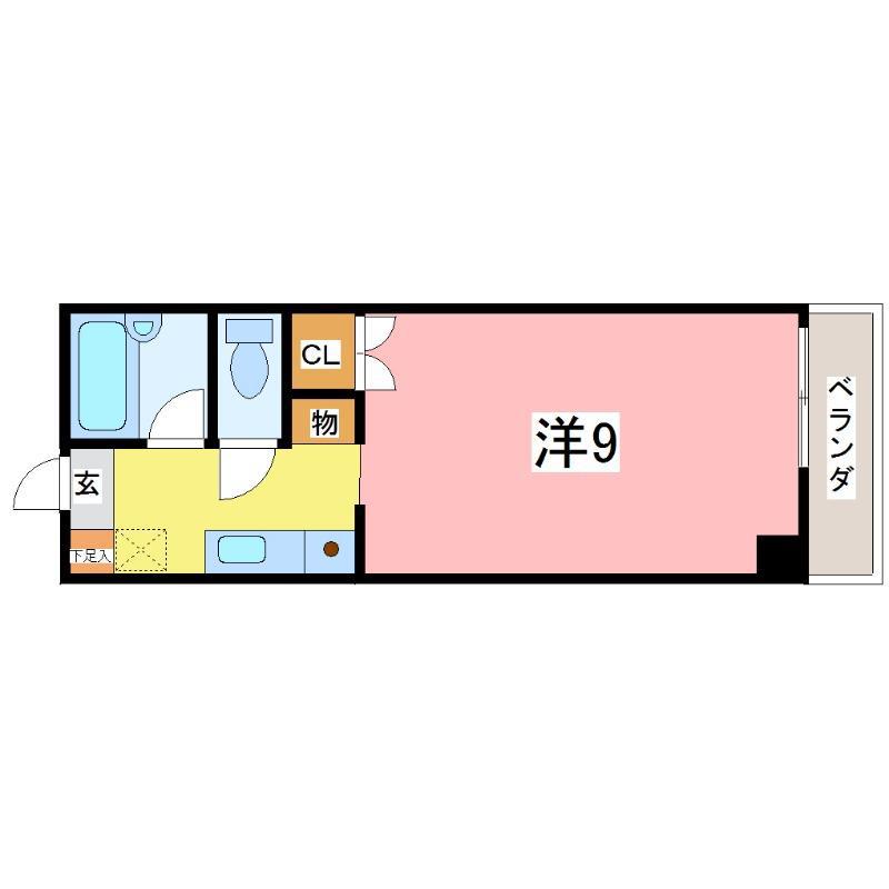 アペックス開発(1K/1階)の間取り写真