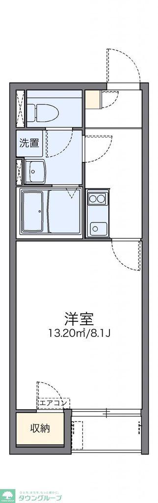 レオネクスト羽生(1K/1階)の間取り写真