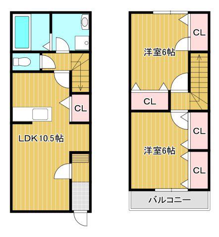 RILA奏A(2LDK/1階)の間取り写真