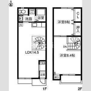 ARCOBALENO小井戸(2LDK/1階)の間取り写真