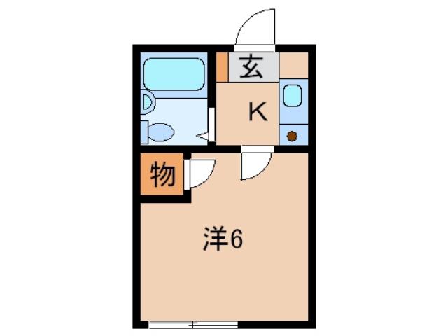 フォーブル黒江(1K/2階)の間取り写真