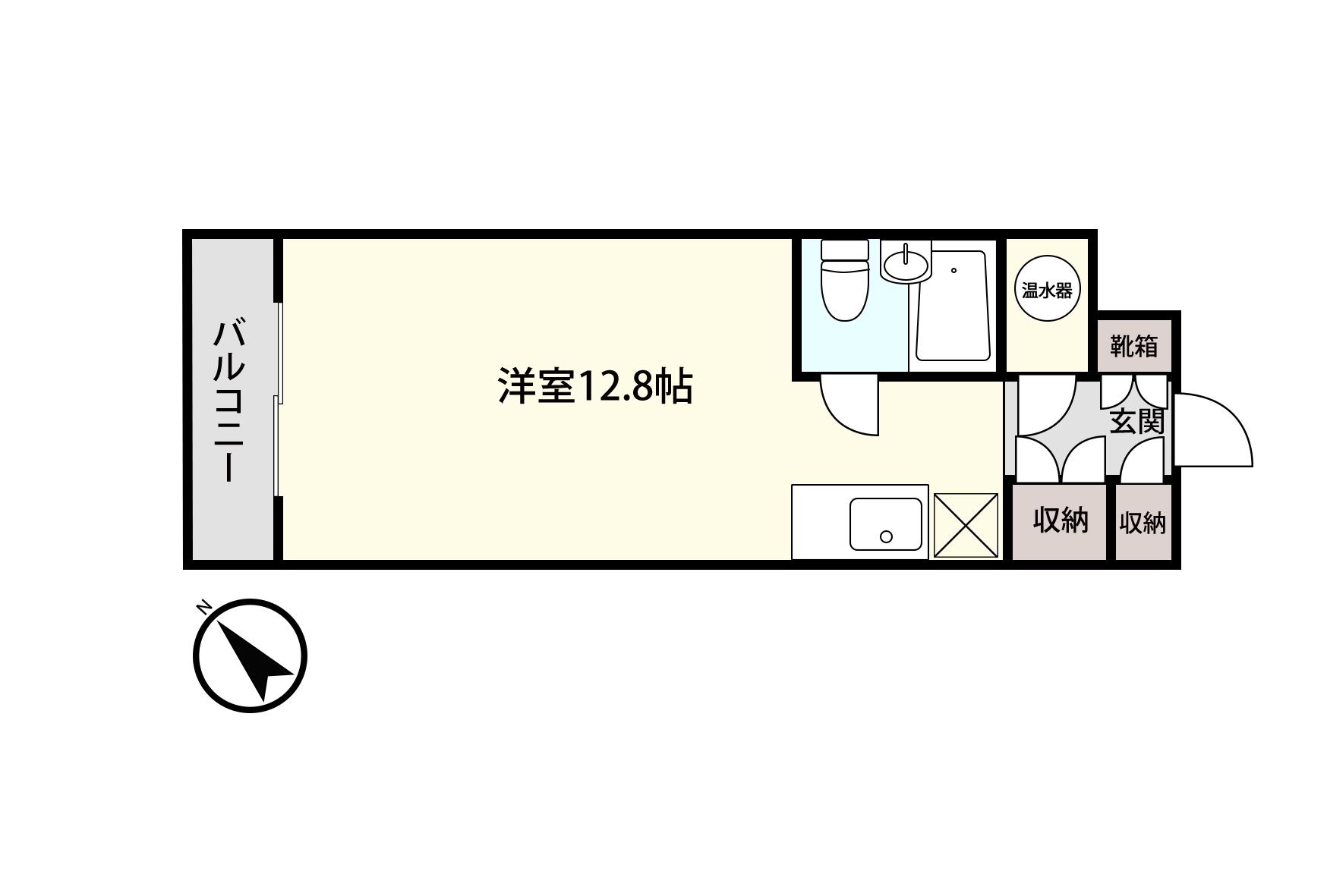 本町通桜苑ビル(ワンルーム/8階)の間取り写真