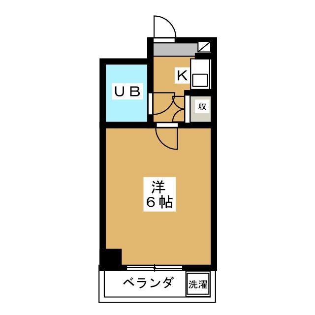 若松ビル(1K/5階)の間取り写真