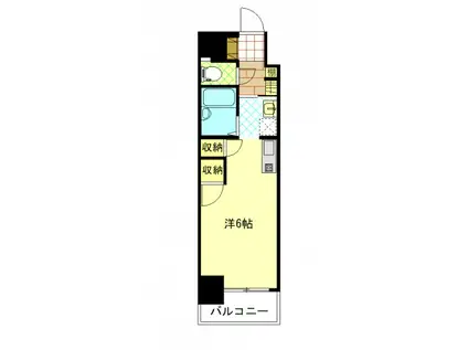 第3西十日市ビル(1K/10階)の間取り写真