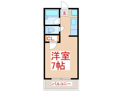 メゾンアリーナ(ワンルーム/5階)の間取り写真