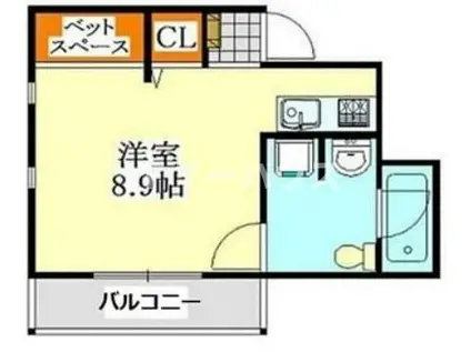 アメニティ大久保(ワンルーム/1階)の間取り写真