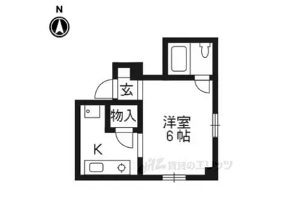 七条ビル(1K/2階)の間取り写真