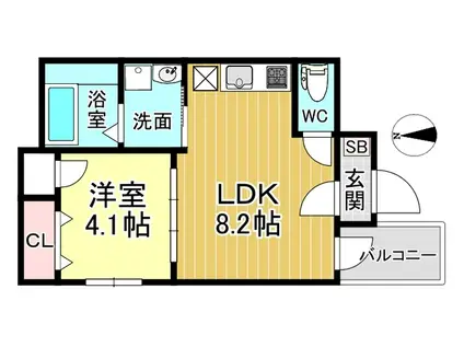 FDS吹田I番館(1LDK/3階)の間取り写真