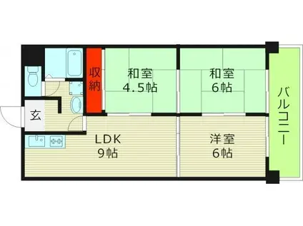 グランベルパーク(3LDK/4階)の間取り写真