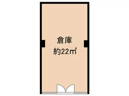 第二三田荘(ワンルーム/1階)の間取り写真