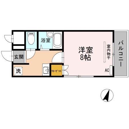 マンション 杏明館(1K/1階)の間取り写真