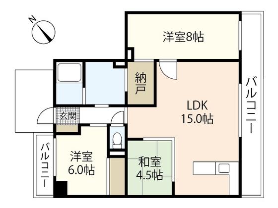 コンツェルトシティ榎町(3LDK/5階)の間取り写真