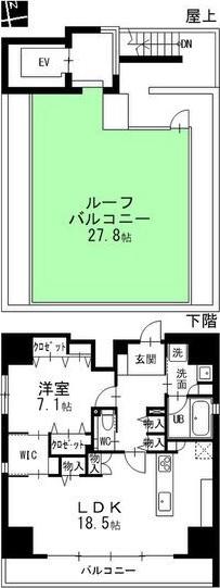 サンシャイン大須(1LDK/11階)の間取り写真