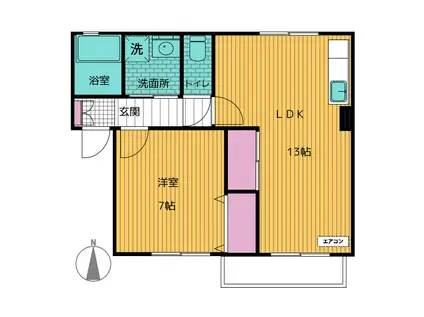 プレミールメゾン(1LDK/1階)の間取り写真