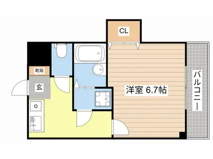 NASU12(1K/1階)の間取り写真