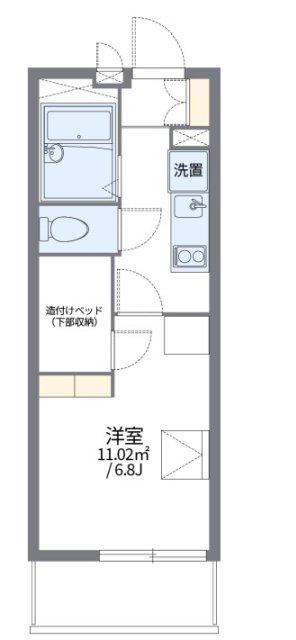 レオパレスたか(1K/2階)の間取り写真