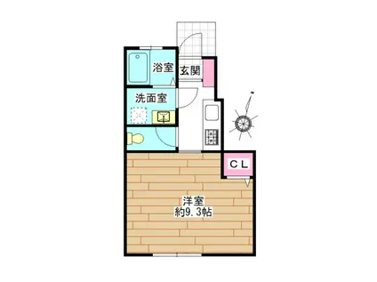 アリエッタ(1K/1階)の間取り写真