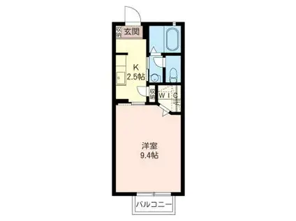 アンゼリカ(1K/1階)の間取り写真