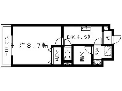 FIUME STUDIO(1K/2階)の間取り写真