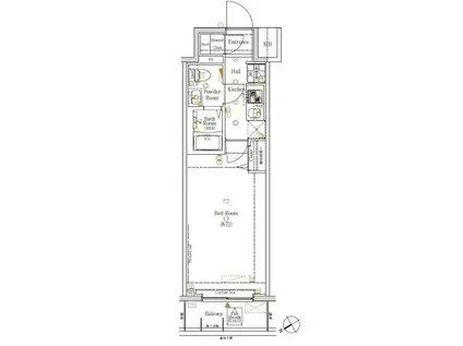LOG永代橋(1K/12階)の間取り写真