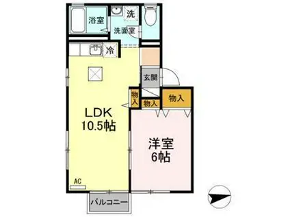 センチュリーガーデン(1LDK/2階)の間取り写真