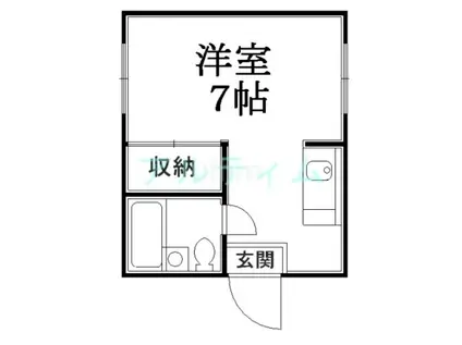 サニーコーポ有田(1K/2階)の間取り写真