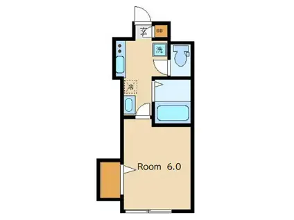 オリーブレジデンス東中野(1K/1階)の間取り写真