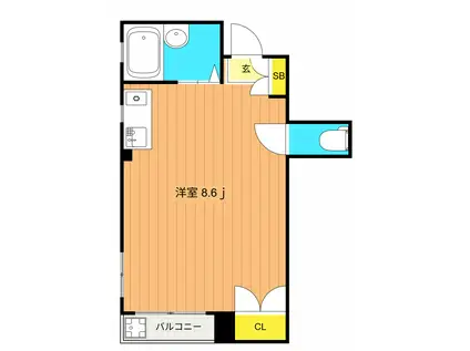 EMハイム(ワンルーム/3階)の間取り写真