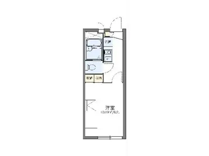 レオパレスたかみ(1K/2階)の間取り写真