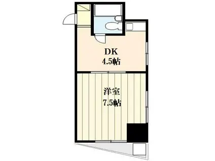 プレステージ西日暮里(1DK/2階)の間取り写真