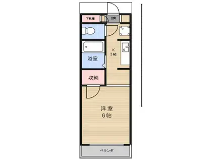 グッドウィル(ワンルーム/4階)の間取り写真