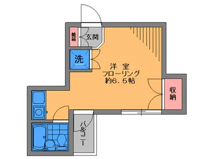 グリーンパレス・ナカムラ(ワンルーム/2階)の間取り写真