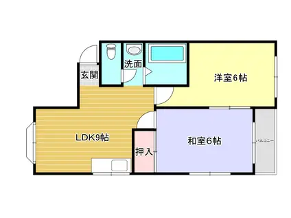パークサンハイツ(2LDK/2階)の間取り写真