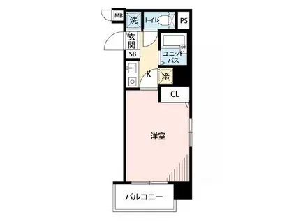 マイナビSTAY日本橋小舟町(1K/2階)の間取り写真