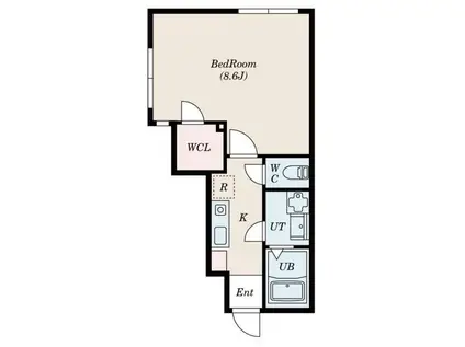 プラチナフォルム東中野(1K/1階)の間取り写真